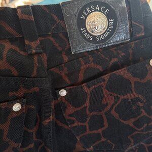 Versace Animal Print Jeans